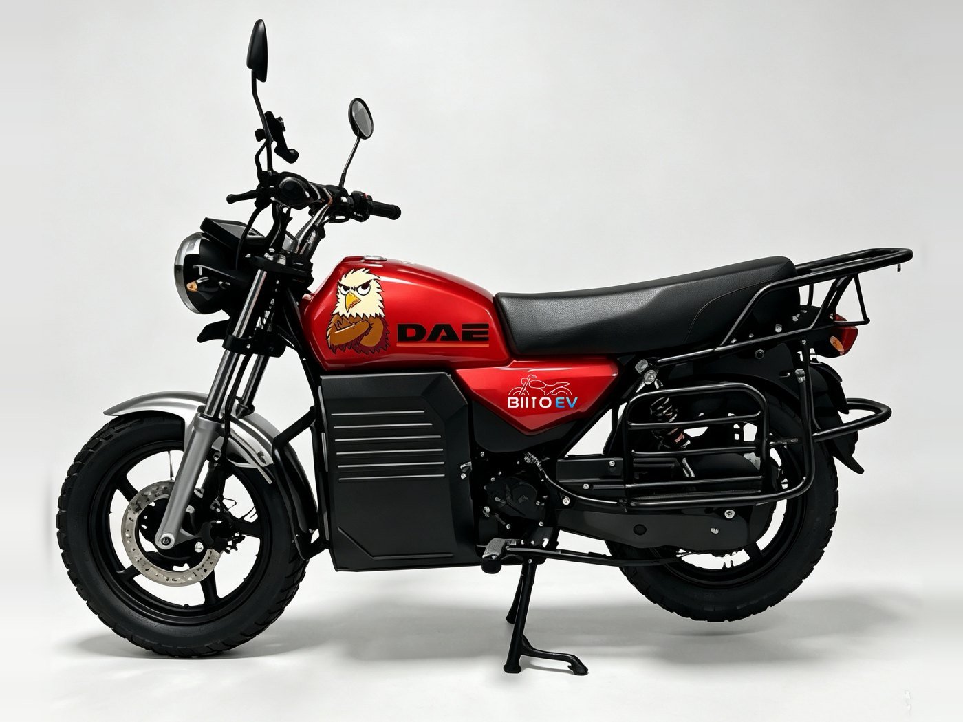 DAE LV-M1 electric motorcycle in red